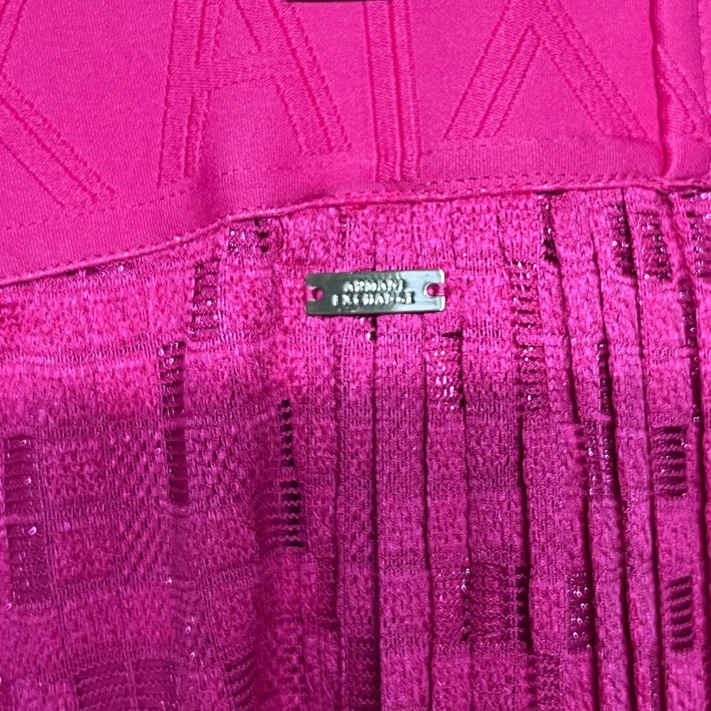 Armani Exchange Skirt Size 10 Pink Pleated Midi A Line Career Party 2983 - Picture 13 of 14